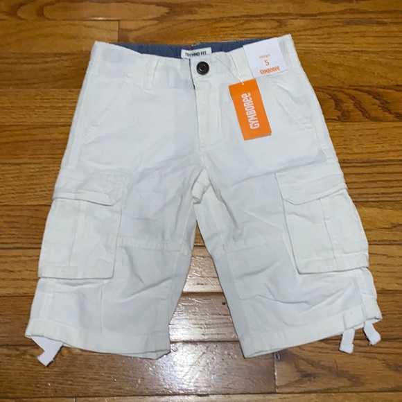 Gymboree ❤️ Kid's White Belt Looped Cargo Pocket Shorts Size 5 Year (NWT) - Picture 1 of 9